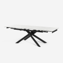 Table extensible effet marbre 160-240x90cm cuisine design moderne Quito Dimensions