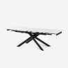 Table extensible effet marbre 160-240x90cm cuisine design moderne Quito Dimensions