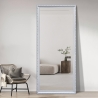 Miroir sur pied mural 180x80cm avec cadre classique argent Vestur-S Offre