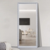 Miroir sur pied mural 180x80cm avec cadre classique argent Vestur-S Remises