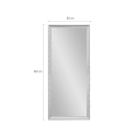 Miroir sur pied mural 180x80cm avec cadre classique argent Vestur-S Réductions