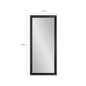 Miroir avec cadre noir 180x80cm mural sur pied Aprikosa Choix