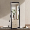 Miroir avec cadre noir 180x80cm mural sur pied Aprikosa Offre