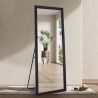 Miroir avec cadre noir 180x80cm mural sur pied Aprikosa Offre