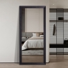 Miroir avec cadre noir 180x80cm mural sur pied Aprikosa Remises