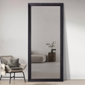 Miroir avec cadre noir 180x80cm mural sur pied Aprikosa Réductions