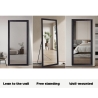 Miroir avec cadre noir 180x80cm mural sur pied Aprikosa Catalogue
