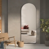 Miroir mural avec cadre noir 170x65 cm design moderne Selur Remises