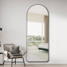 Miroir mural avec cadre noir 170x65 cm design moderne Selur Catalogue