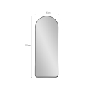 Miroir mural avec cadre noir 170x65 cm design moderne Selur Choix