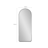 Miroir mural avec cadre noir 170x65 cm design moderne Selur Choix