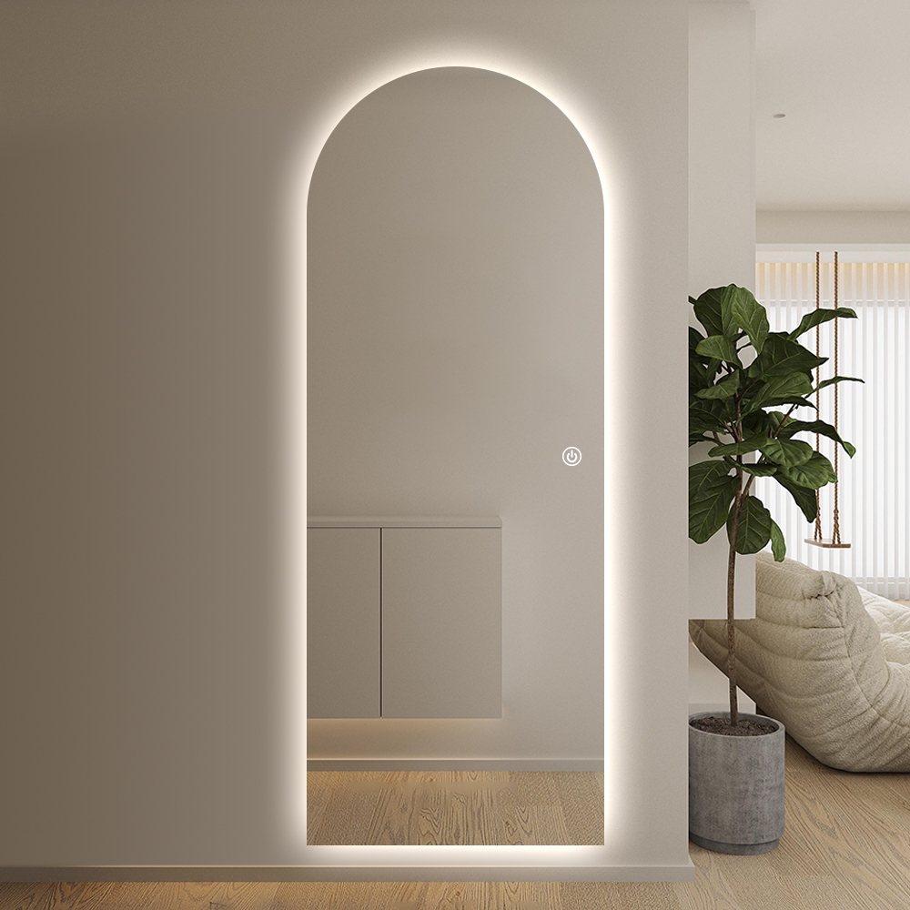 Miroir mural moderne rétroéclairé 170x65cm lumière LED Stjarna Promotion Miroir mural moderne rétroéclairé 170x65cm lumière LED Stjarna Promotion