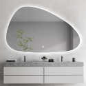 Anti-condens modern design badkamerspiegel met verlichting Humar Korting