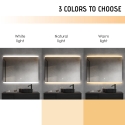 Anti-condens badkamerspiegel met LED-verlichting 90x70 cm Krona L Catalogus