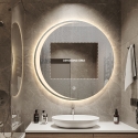Ronde anti-condens badkamerspiegel met verlichting 70 cm Skeri XL Korting