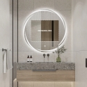 Ronde anti-condens badkamerspiegel 70 cm met achtergrondverlichting Veski XL Kortingen