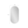 Ovale anti-condens design badkamerspiegel met verlichting Refur XL Voorraad