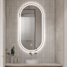 Ovale anti-condens design badkamerspiegel met verlichting Refur XL Aanbieding
