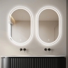 Ovale badkamerspiegel met anti-condens functie en LED-verlichting Refur L Kortingen
