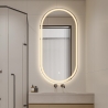 Ovale anti-condens design badkamerspiegel met verlichting Refur XL Kortingen