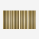 4 x houten akoestische wandpanelen met gouden effect 120x60 cm Tabb-GO Aanbieding