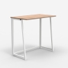 Ruimtebesparend wit en houten opklapbaar bureau 80x45x75 cm Wolly W Verkoop