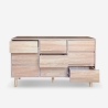 Commode en bois salon chambre 9 tiroirs 120x40x72cm Vudan Remises