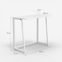 Ruimtebesparend wit en houten opklapbaar bureau 80x45x75 cm Wolly W Kortingen