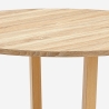 Table ronde cuisine design moderne en bois 120cm Zira Offre