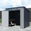 Casetta box gereedschapshuisje van polypropyleen 238x191x215cm Bolsena Voorraad