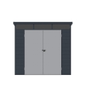 Casetta box outils de jardin en polypropylène 238x191x215cm Bolsena Remises