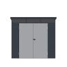 Casetta box outils de jardin en polypropylène 238x191x215cm Bolsena Remises
