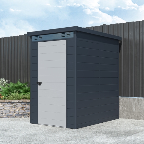 Abri de jardin box en polypropylène 130x190x196cm d'extérieur Nemi Promotion