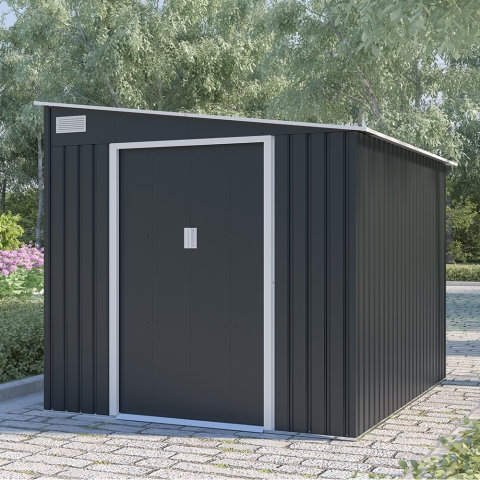 Cabane en métal pour jardin porte outils 214x257x193cm Ostuni Promotion