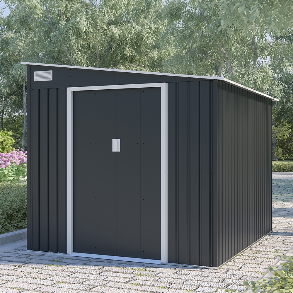 Metalen tuinhuisje voor gereedschap 214x257x193cm Ostuni Aanbieding