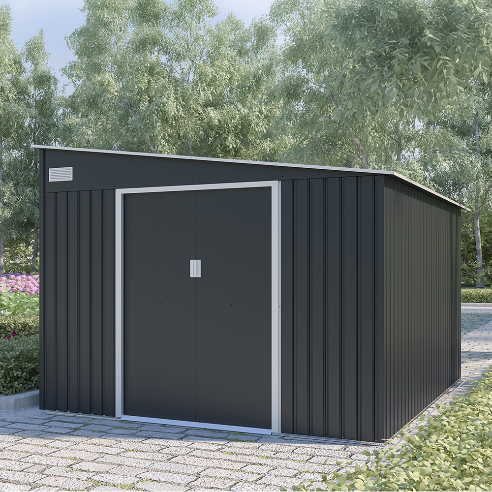 Cabane de jardin en métal abri à outils 279x321x203cm Maratea Promotion