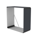 Metalen houtopslag overkapping voor buiten 110x52x110 cm Livigno Verkoop