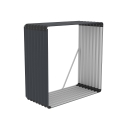 Metalen houtopslag overkapping voor buiten 110x52x110 cm Livigno Korting