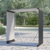 Metalen houtopslag overkapping voor buiten 110x52x110 cm Livigno Voorraad