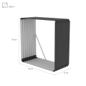 Metalen houtopslag overkapping voor buiten 110x52x110 cm Livigno Keuze