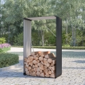 Houtopslag van metaal voor buiten 110x52x180 cm Courmayeur Aanbieding