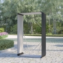 Houtopslag van metaal voor buiten 110x52x180 cm Courmayeur Voorraad