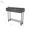 Houtopslag voor buiten met beschermhoes 125x24x120 cm Sestriere Voorraad