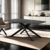 Table de salle à manger moderne 180x90cm design effet marbre Tijuana Vente