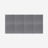 8 panneaux décoratifs design insonorisants 60x60 gris Klank-GC Remises