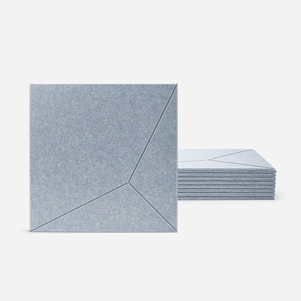 8 panneaux insonorisants décoratifs gris 60x60cm Klank-G Promotion