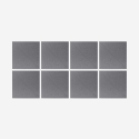 8 panneaux insonorisants décoratifs en polyester gris Toon-GC Vente