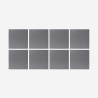 8 panneaux insonorisants décoratifs en polyester gris Toon-GC Vente