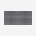 8 panneaux insonorisants design 60x60 en polyester gris Zarbi-GC Remises