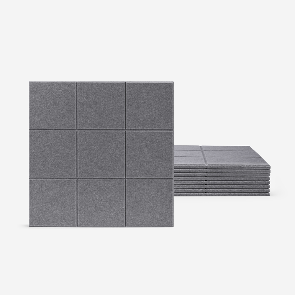 Set van 8 decoratieve grijze akoestische wandpanelen 60x60 cm Didi-GC Aanbieding Set van 8 decoratieve grijze akoestische wandpanelen 60x60 cm Didi-GC Aanbieding